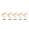 Scissors Shape Brass Micro Pave Clear Cubic Zirconia Cup Peg Ring Settings KK-T076-11G-4