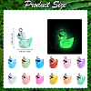 60Pcs 12 Colors Luminous Transparent Resin Pendants CRES-SZ0001-38-2