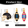 6Pcs 3 Styles Brass Enamel Pendants KK-AR0004-43-2