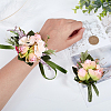 2Pcs 2 Style Silk Imitation Rose Corsage Boutonniere AJEW-CP0001-60-3