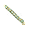 Natural Green Aventurine & Electroplated Synthetic Non-magnetic Hematite Heishi Connector Charms PALLOY-JF03291-02-4