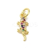 Real 18K Gold Plated Brass Pave Colorful Cubic Zirconia Pendants KK-M283-06D-02-1