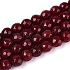 Dyed Natural White Jade Beads Strands G-T139-6mm-60-12-4