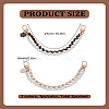 2Pcs 2 Colors Plastic Pearl Beaded & PU Leather Chain Mobile Straps AJEW-LP0001-62-2