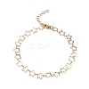 Ion Plating(IP) 304 Stainless Steel Star Link Chain Anklets for Men Women STAS-B039-14G-1