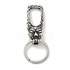Tibetan Style 316 Surgical Stainless Steel Fittings with 304 Stainless Steel Key Ring FIND-Q101-07AS-01-1