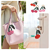 3Pcs 3 Colors PU Leather Alloy Keychains KEYC-TA0001-42-7