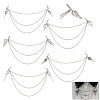 Alloy Charm Hanging Chains Collar Pins Tie Clips AJEW-GO00025-1