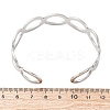 304 Stainless Steel Cuff Bangles for Women BJEW-D306-02P-3