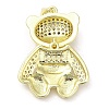 Brass with Cubic Zirconia Pendants KK-K340-01G-01-2