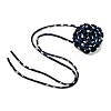 Polka Dot Pattern Fabric Rose Tie Choker Necklaces for Women LS-NJEW-Z022-01B-2