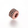 Brass Micro Pave Cubic Zirconia Beads ZIRC-S053-YS013B-2-1