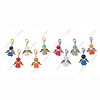 20Pcs 10 Styles Angel Glass & Acrylic Pendant Decorations HJEW-SZ00003-1