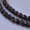 Natural Golden Sheen Obsidian Beaded Necklaces NJEW-K114-B-A19-2