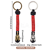 2Pcs 2 Colors Handmade Spartan Nylon Parachute Cord Keychain for Men KEYC-DR0001-13-2