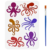 PET Hollow Out Drawing Painting Stencils DIY-WH0693-097-1