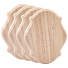 4Pcs Natural Wood Carved Onlay Applique Craft WOOD-FG0001-64A-1