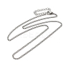 Non-Tarnish 304 Stainless Steel Curb Chain Necklace LS-STAS-C079-19P-1