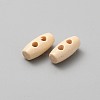 2-Hole Wooden Buttons BUTT-WH0028-90B-2