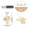 30Pcs 3 Colors Brass Pendants KK-AR0002-30-6