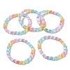 Dyed Natural Selenite Oval Beaded Stretch Bracelet for Women BJEW-I312-03A-2