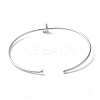 Rack Plating Brass Micro Pave Clear Cubic Zirconia Letter Open Cuff Bangles BJEW-A018-01P-L-3