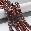 Electroplate Glass Bead Strands EGLA-R015-8mm-18-2