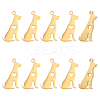 10Pcs 201 Stainless Steel Pendants STAS-UN0030-51-1