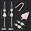 2Pcs 2 Styles Natural Gemstone Pendant Decoratinon HJEW-CA0001-13-2