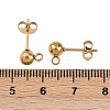 304 Stainless Steel Stud Earring Findings X-STAS-A119-06G-3