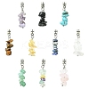 50Pcs 10 Style Natural & Synthetic Gemstone European Dangle Charms HJEW-CJ00093-8
