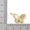 Brass Micro Pave Clear Cubic Zirconia Pendants KK-P273-12G-3