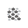 16Pcs 2 Styles Crown Glass/Resin Hotfix Rhinestone PATC-FG0002-38-7