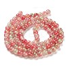 Baking Paint Crackle Glass Bead Strands DGLA-R053-04D-2