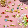 200Pcs 10 Colors Polyester Rose Ornaments DIY-GF0006-84-6