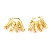 Rack Plating Brass Hollow Oval Hoop Earrings EJEW-P240-10G-1