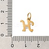 Ion Plating(IP) 304 Stainless Steel Enamel Alphabet Charms STAS-F308-02G-H-3