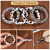 15Pcs 10 Styles Ring & Round Food Grade Silicone Focal Beads SIL-CA0004-53-4