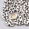 Printed Cowrie Shell Beads X-SHEL-S274-03F-1