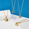 4Pcs Alloy Gloves Pendant Necklaces NJEW-UN0001-62AG-2
