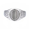Non-Tarnish 304 Stainless Steel Oval Open Cuff Ring RJEW-T023-54P-1