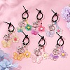 Acrylic Butterfly & Resin Flower Pendant Keychains KEYC-YW00179-01-4