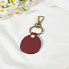1Pc Oval PU Leather Holder Pendant Decoration AJEW-LP0008-30C-1