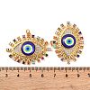 Rack Plating Brass Micro Pave Cubic Zirconia Pendants KK-H486-24G-04-3