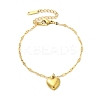 304 Stainless Steel Charm Chain Bracelets BJEW-C084-04G-5