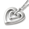 304 Stainless Steel Necklaces for Women NJEW-D067-01P-2