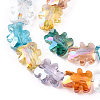 Electroplate Transparent Glass Beads Strands X-EGLA-CJC0002-02-2