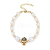 Rack Plating Brass Micro Pave Cubic Zirconia Charm Bracelets BJEW-P341-13G-01-1