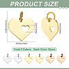 30Pcs 3 Colors 304 Stainless Steel Pendants STAS-ME0001-74-2