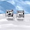 Brass C-Shaped Stud Earrings EJEW-R025-37P-4